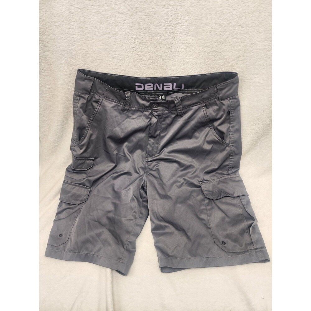 Denali Gray Cargo Shorts Outdoor Hiking Lightweight Men 34 Waist